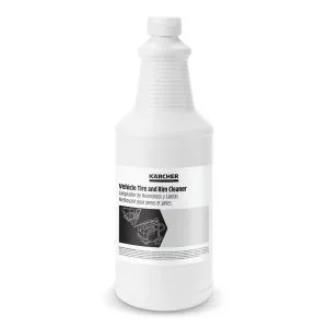 Professional vehicle tire and rim cleaner for deep cleaning rubber tires and aluminum wheels