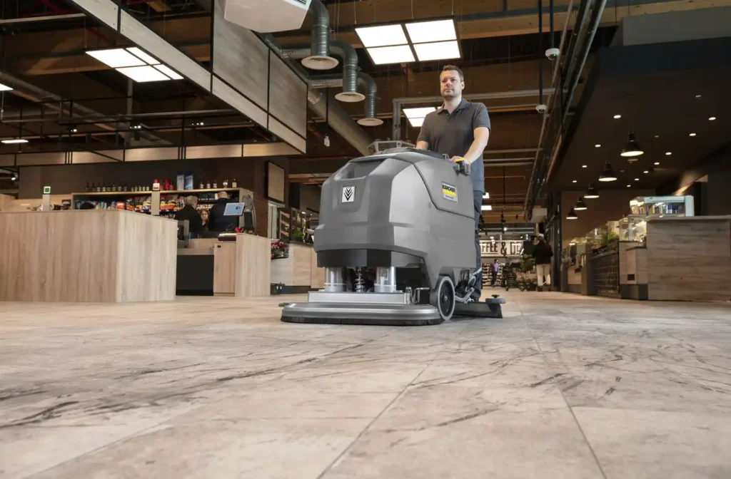 Top-rated commercial floor scrubber machine for deep cleaning