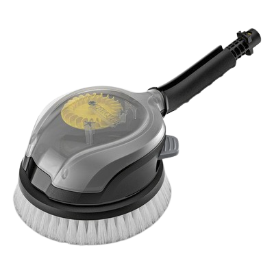 Pressure washer brush attachment with durable bristles