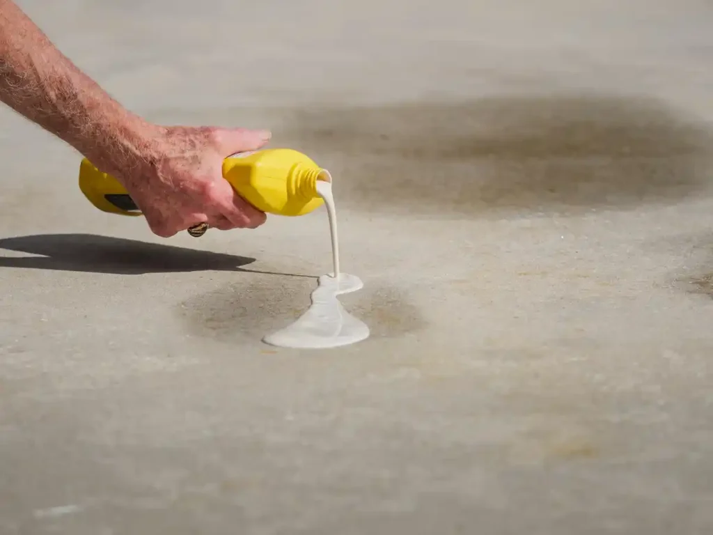 removing oil stains from concrete