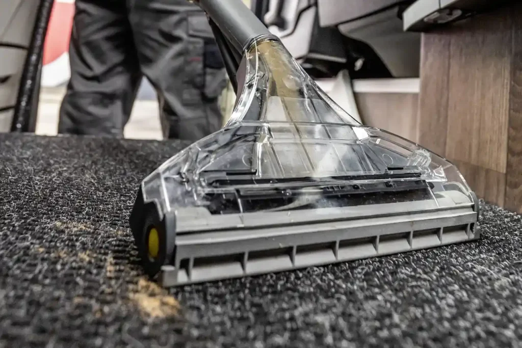 Carpet deep cleaning using a professional carpet cleaner