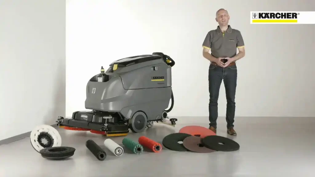how to use a floor scrubber machine