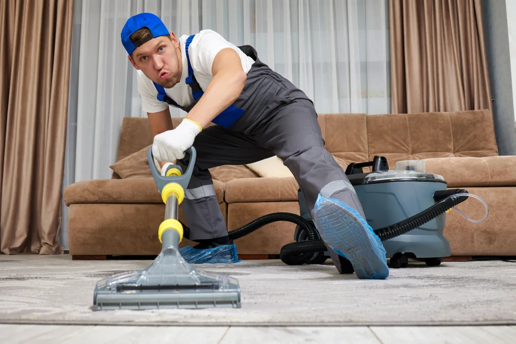 happy customer with equipment after Visiting Our Store for Commercial Cleaning Equipment near Cresskill, NJ