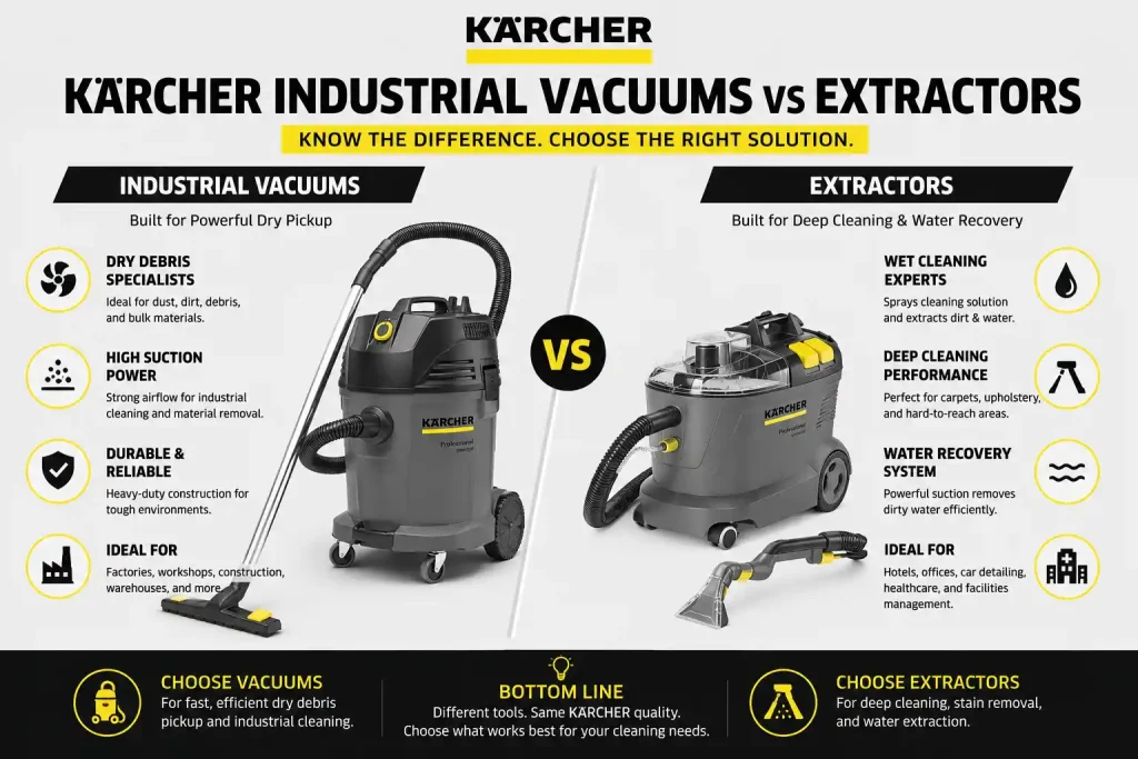 Industrial Vacuums vs Extractors