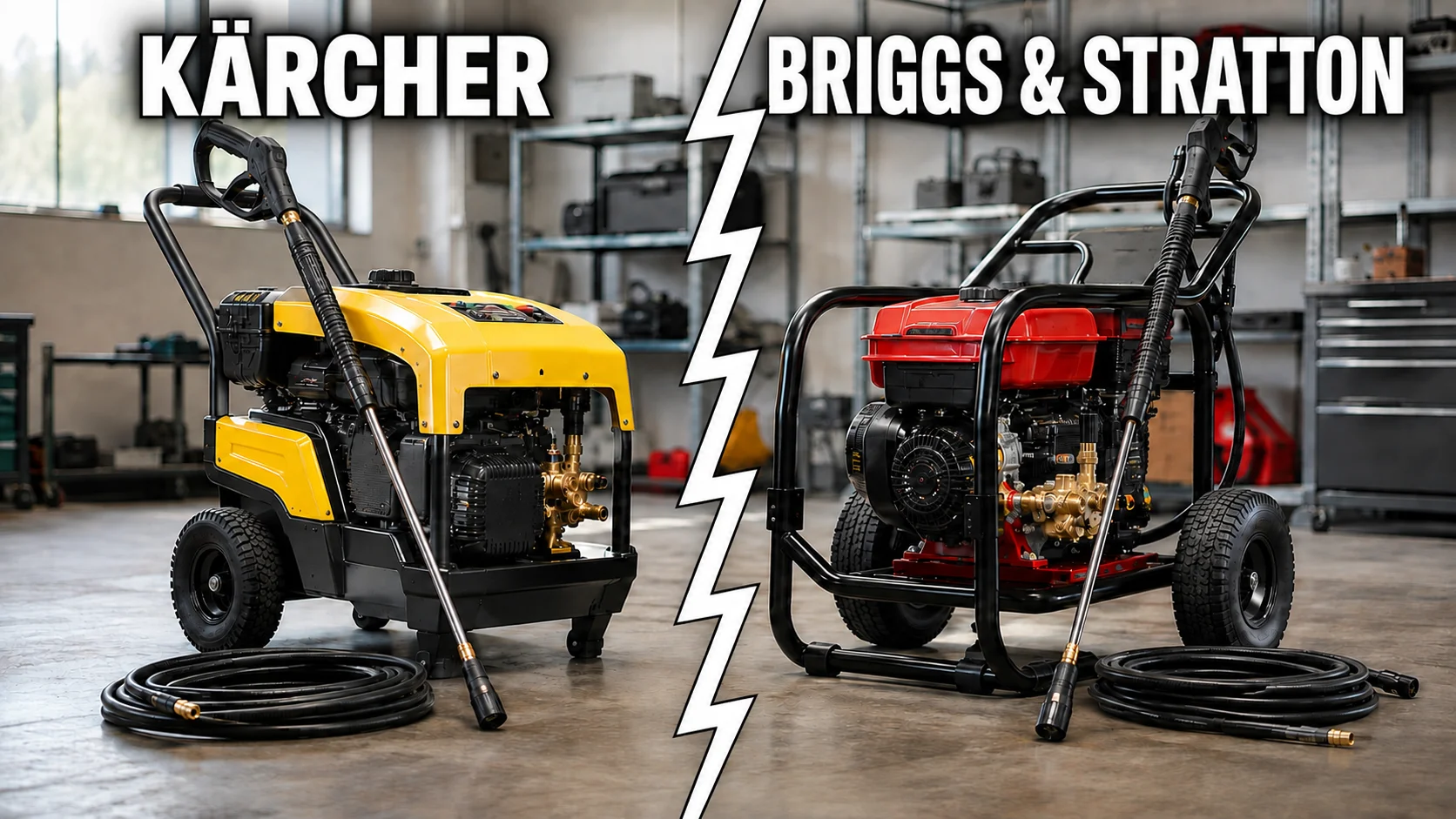 Karcher vs Briggs and Stratton power washer comparison for commercial use.